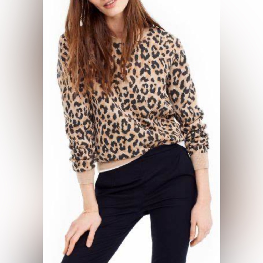 J.Crew leopard print crewneck.